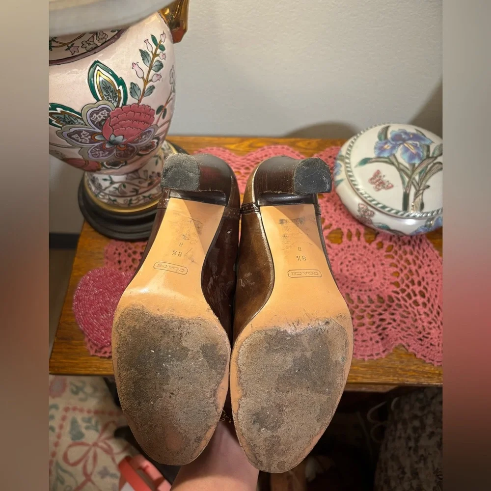 Coach Brown Patent Leather Shoes - Picture 4 of 5